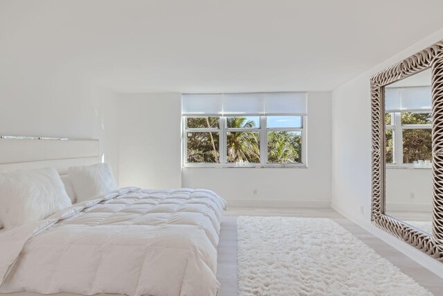 bedroom featuring light hardwood / wood-style flooring