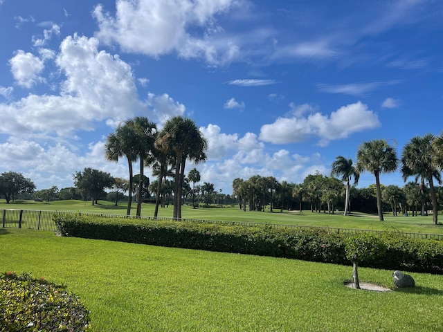 view of community with a lawn