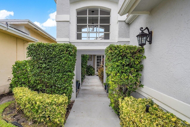 property entrance featuring french doors