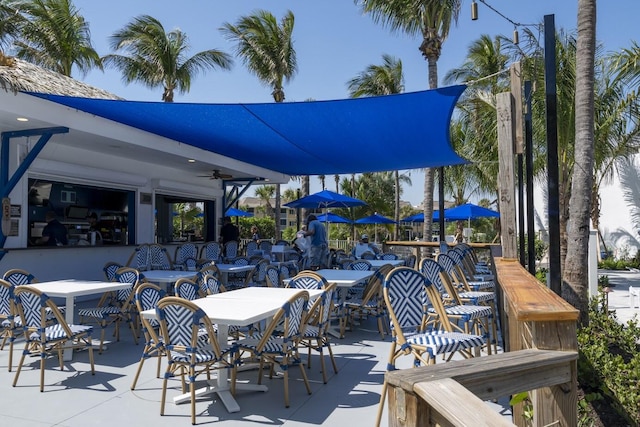 view of patio with outdoor dining area