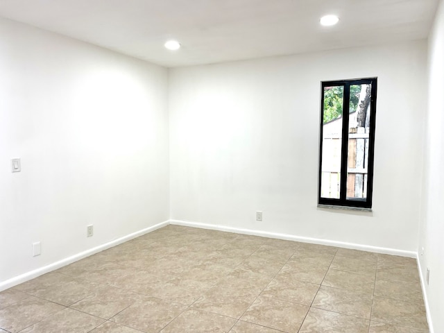 view of tiled spare room