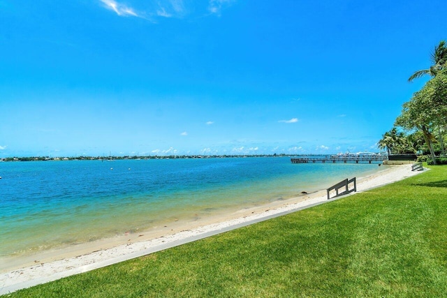 5600 N Flagler Dr Unit 505, West Palm Beach, FL 33407 - water view featuring a view of the beach