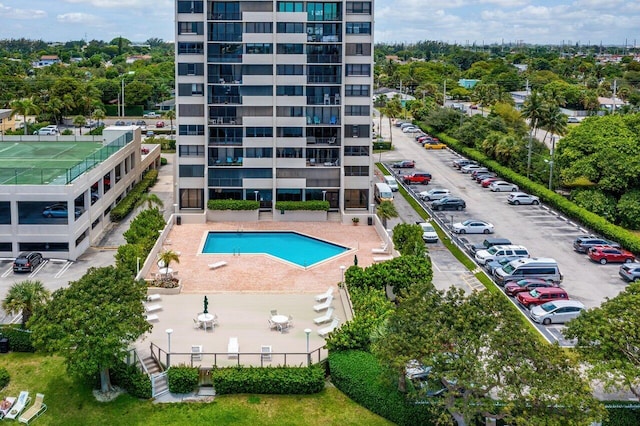 birds eye view of property