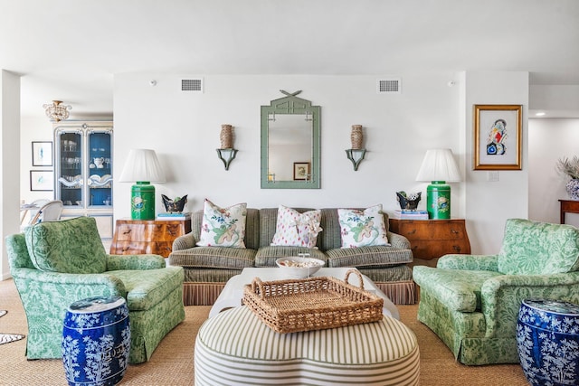 view of carpeted living room