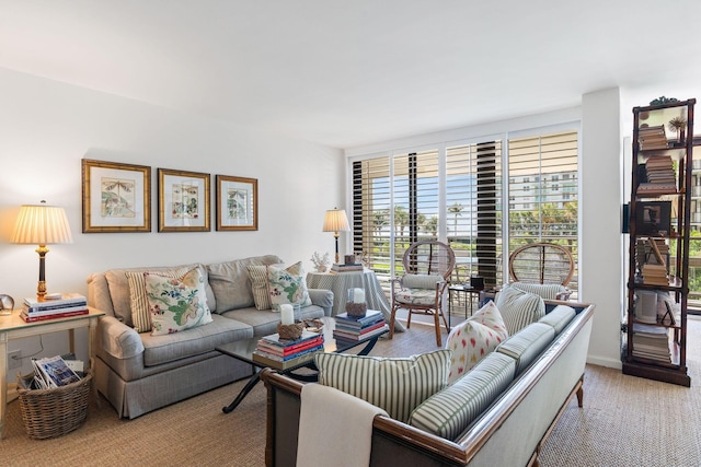 view of carpeted living room