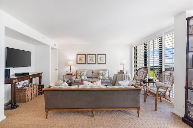 view of carpeted living room