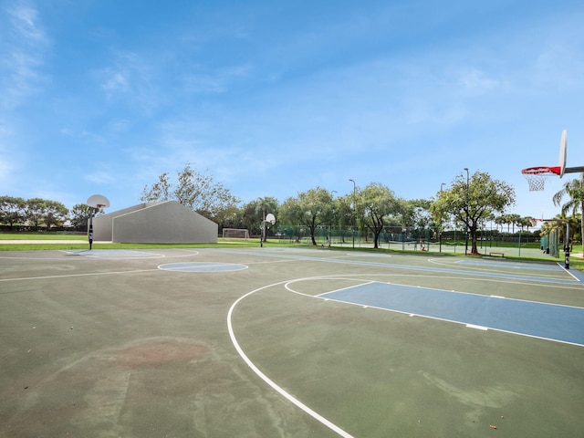 view of basketball court