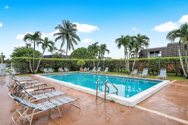 view of pool with a patio area