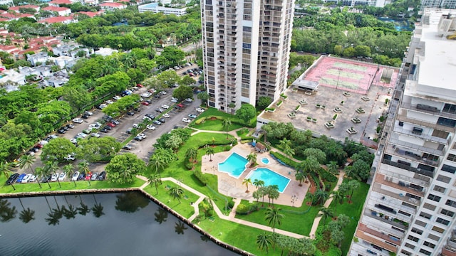 18181 NE 31st Ct Unit 1408, Aventura, FL 33160 - birds eye view of property featuring a water view and a view of city