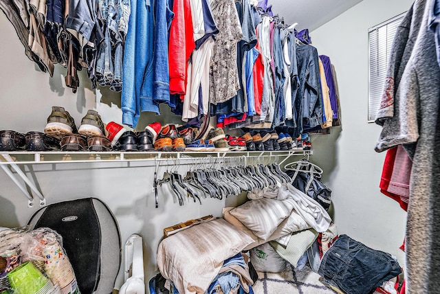 view of walk in closet