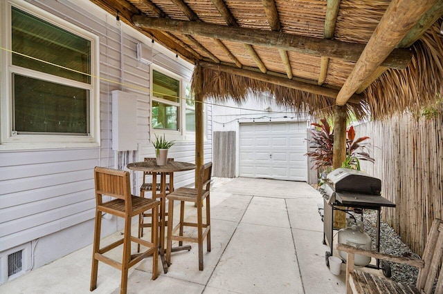 view of patio featuring grilling area