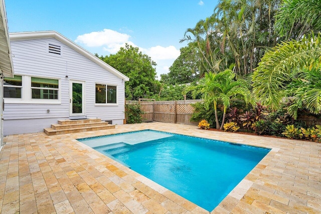 view of pool with a patio area