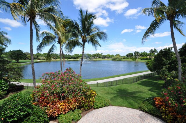 view of water feature