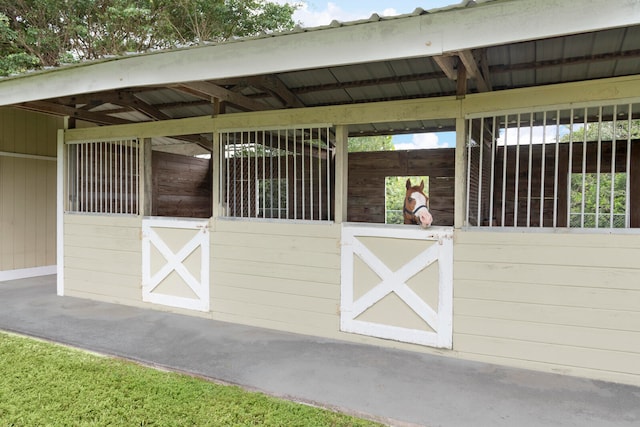 view of horse barn