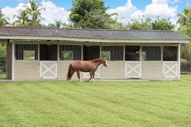 view of horse barn