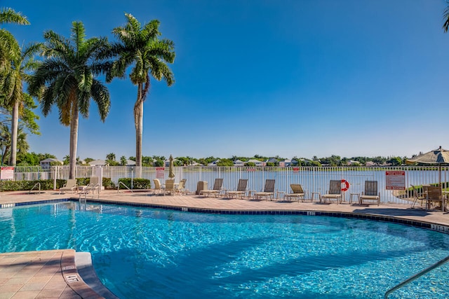 view of pool with a patio area