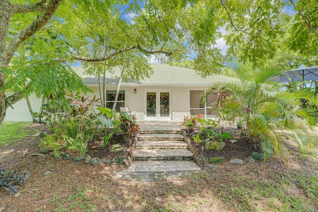 view of front of house with french doors