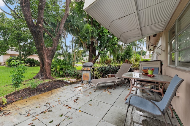 view of patio / terrace featuring area for grilling