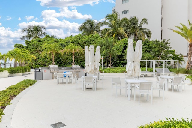 1000 W Ave Unit 502, Miami Beach, FL 33139 - view of patio / terrace featuring outdoor dining space and area for grilling
