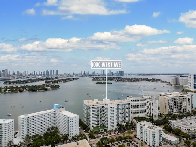 1000 W Ave Unit 502, Miami Beach, FL 33139 - aerial view of city skyline and a large body of water