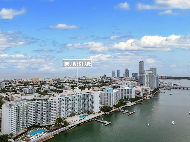 1000 W Ave Unit 502, Miami Beach, FL 33139 - aerial view of skyline and a nearby body of water