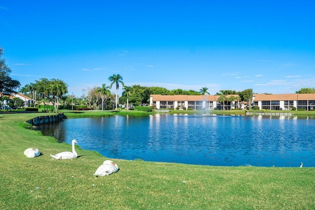 view of water feature