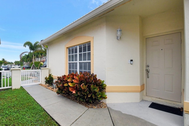 view of doorway to property