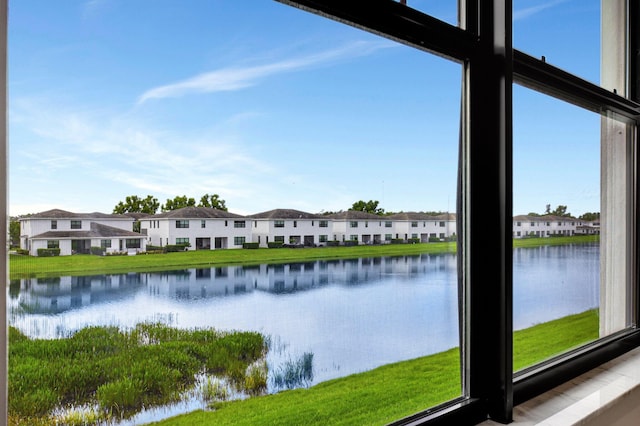 view of water feature featuring a residential view