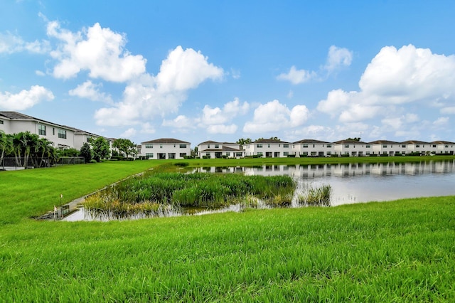 property view of water featuring a residential view