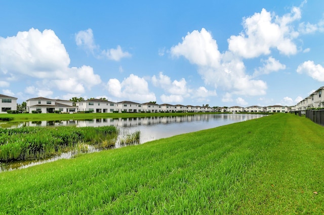 water view featuring a residential view