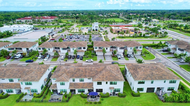 bird's eye view with a residential view