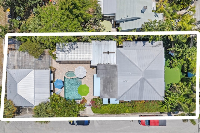 430 N Ocean Breeze, Lake Worth Beach, FL 33460 - aerial view of property and surrounding area with property parcel outlined