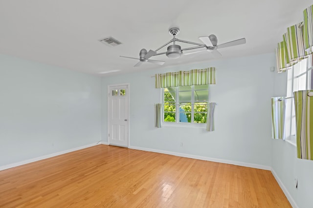 430 N Ocean Breeze, Lake Worth Beach, FL 33460 - spare room featuring ceiling fan and light wood-style flooring