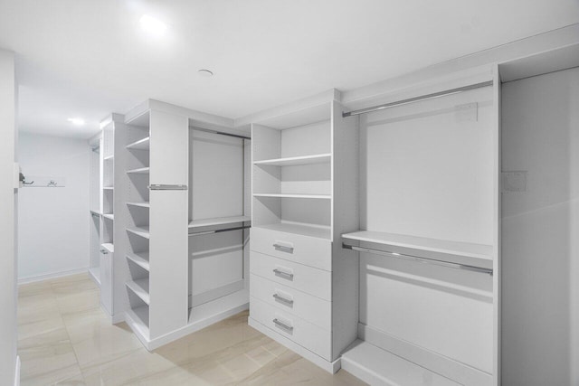 view of walk in closet