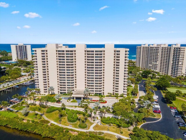 4101 N Ocean Blvd Unit D-308, Boca Raton, FL 33431 - drone / aerial view of a nearby body of water and apartment complex