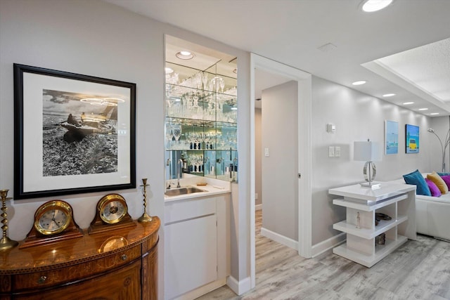 4101 N Ocean Blvd Unit D-308, Boca Raton, FL 33431 - indoor wet bar with light wood-type flooring and recessed lighting