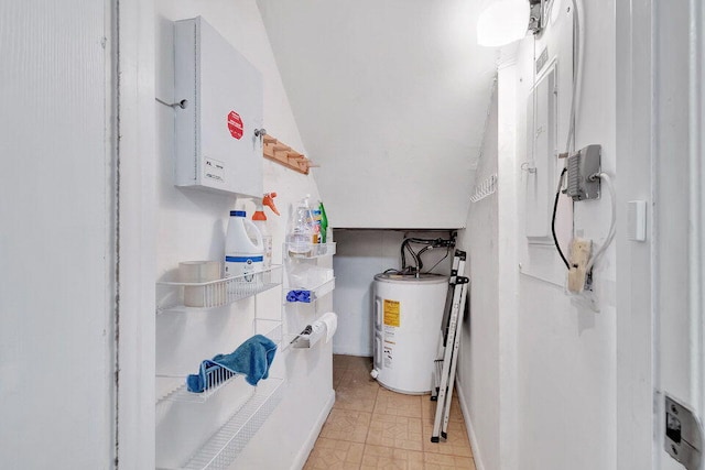 bathroom with electric water heater