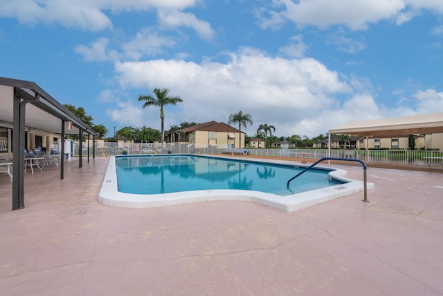 view of pool with a patio