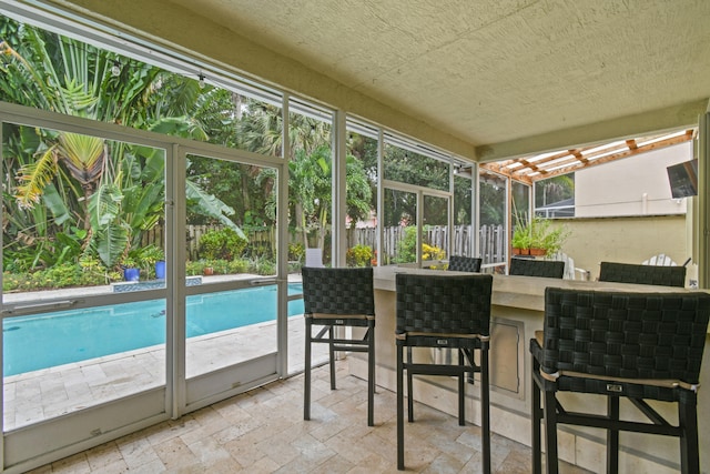 view of sunroom