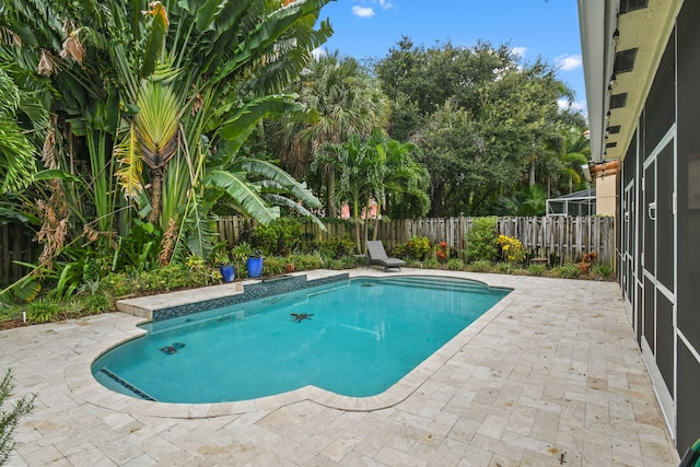 view of pool with a patio area