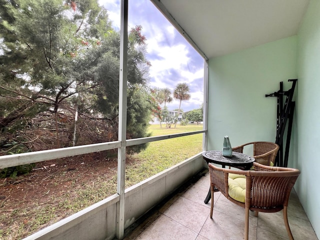 view of sunroom