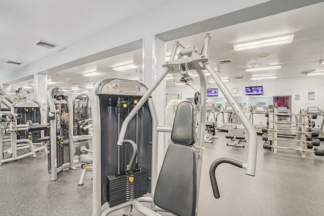 view of exercise room