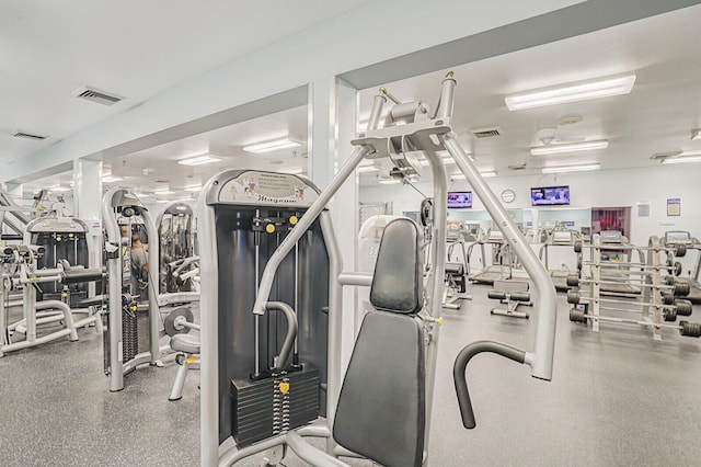 view of workout area