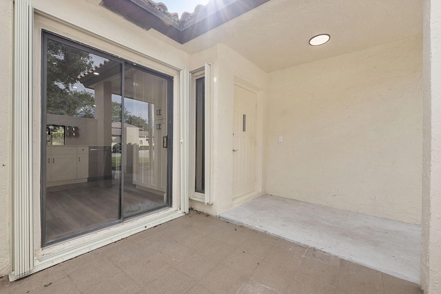 view of doorway to property