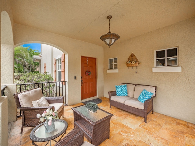 view of patio / terrace with an outdoor hangout area