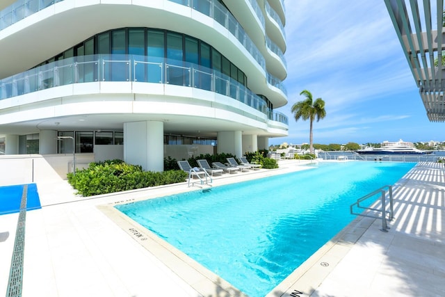 view of pool with a patio