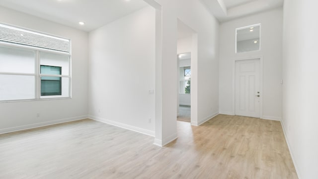 interior space with light wood-type flooring