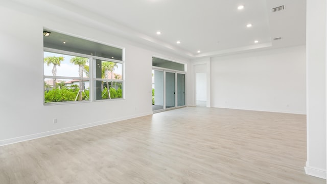 empty room featuring light hardwood / wood-style flooring