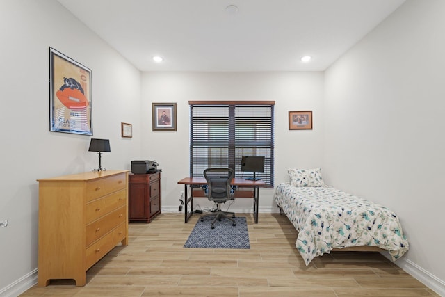 office featuring light hardwood / wood-style flooring