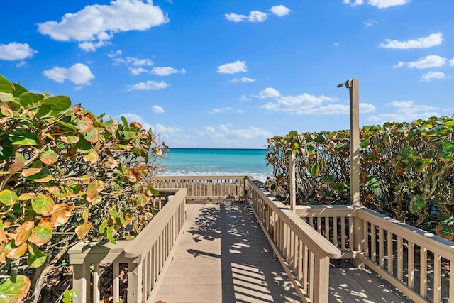 water view featuring a view of the beach